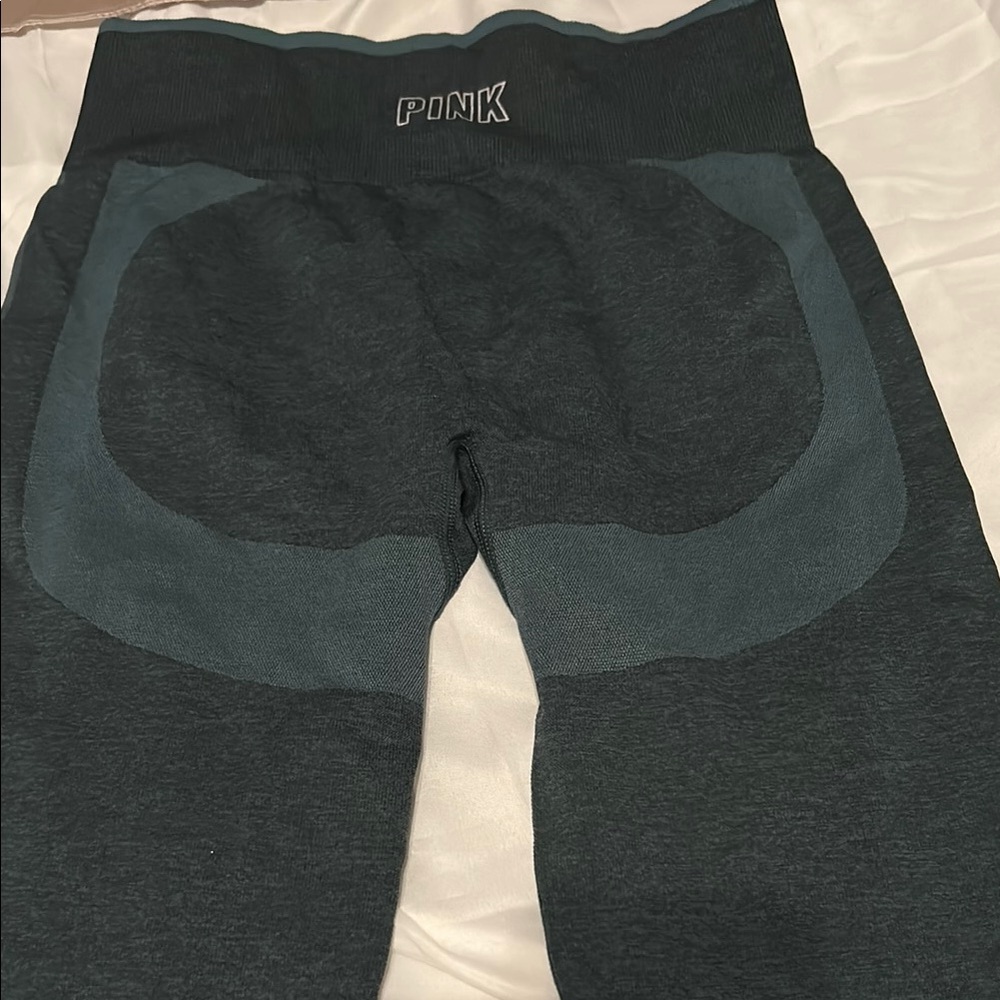PINK Victoria's Secret Gray Leggings with Contoured Design